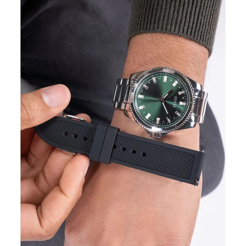 Guess Quarzuhr Quarz-Analoguhr Champ silber(Image 4)