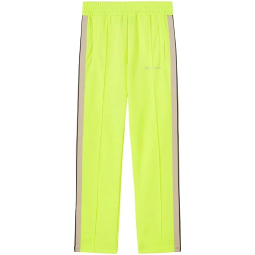 Palm Angels Jogging Broek Trousers With Logo Print Yellow