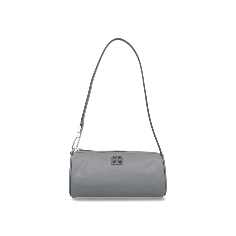 Tory Burch Sac à bandoulière Cylindrical Grey Nylon Shoulder Bag Grey