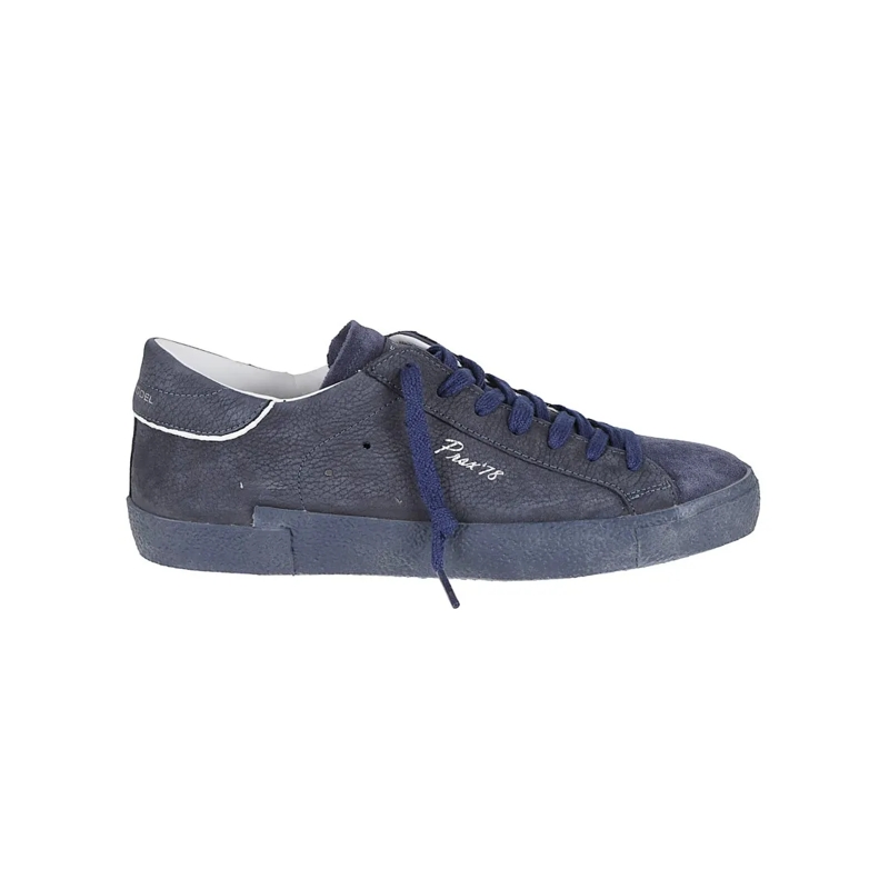 Philippe Model Lage-top sneaker Premium Leather Sneakers With Textured Finish Blue