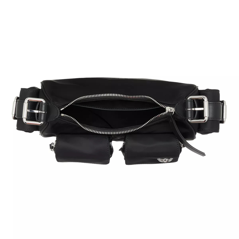 Pinko Schultertasche Cargo Bag Nero Limousine-Shiny Nickel(Image 5)