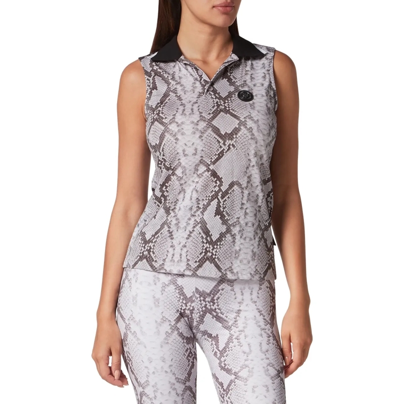 Plein Sport Top Poloshirt Python grau(Image 3)