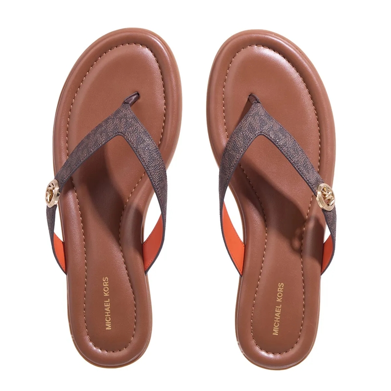 MICHAEL Michael Kors Teenslipper Erin Thong Sandal Brown(Image 5)