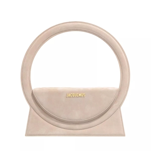 Jacquemus Le Sac Rond Pouch Suede Leather Dark Beige Borsa a tracolla