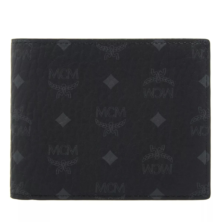 Mcm Black Printed Bifold Wallet