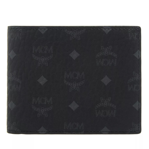 MCM M-Veritas Flap Wallet /Two-Fold Small Black Portefeuille à deux volets
