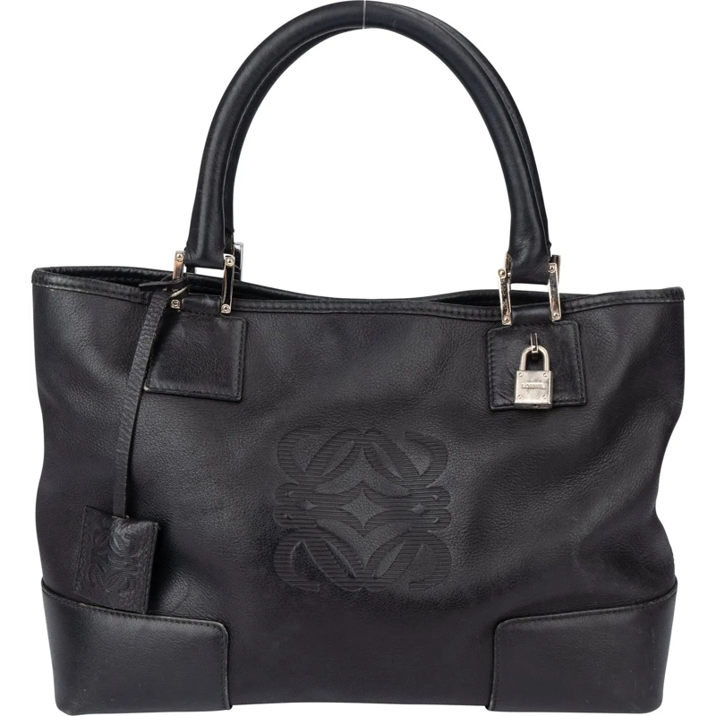 Loewe Sac à bandoulière Loewe Black Leather Fusta Handbag schwarz