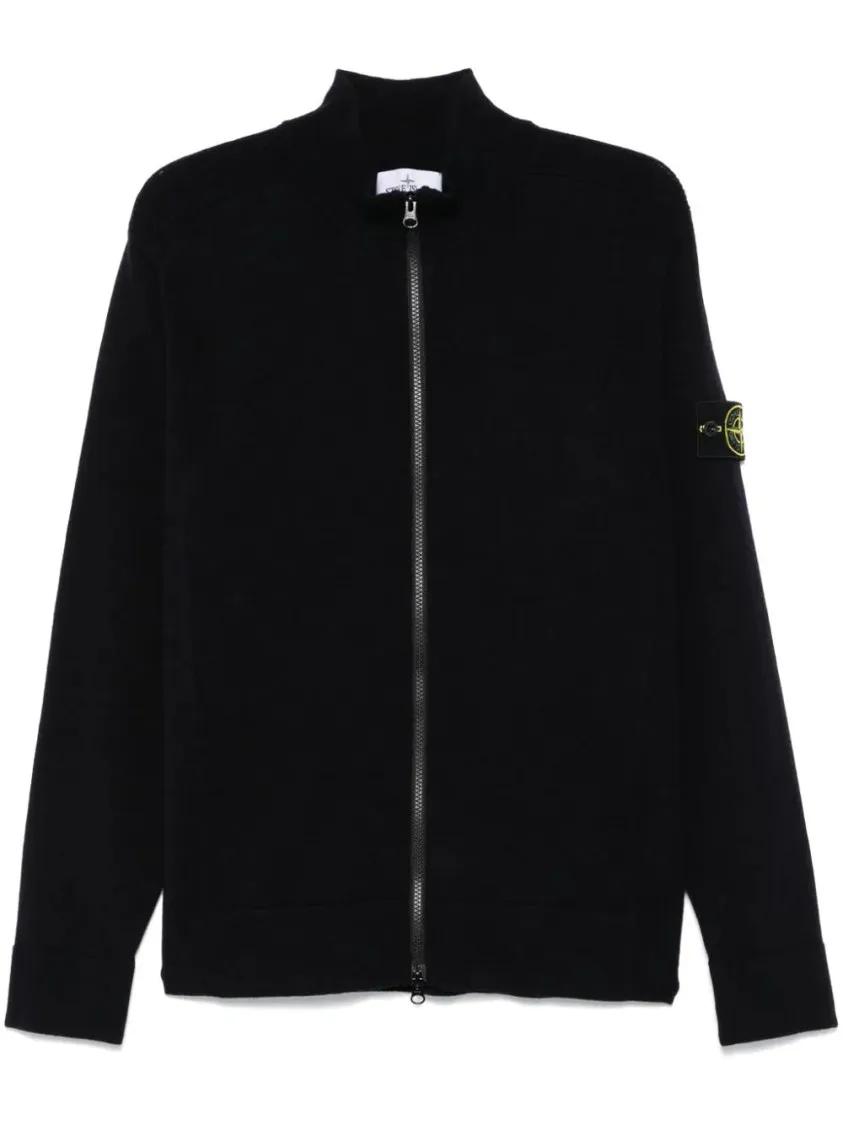 Stone Island - Compass-Badge Cardigan - Größe XL - blau