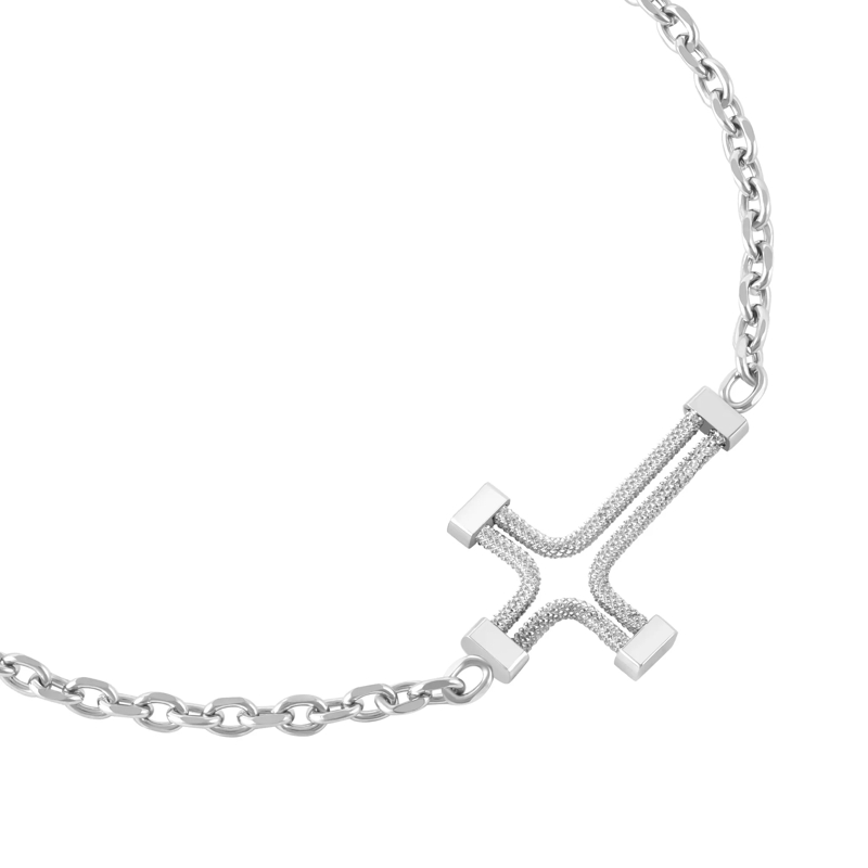 Police Armband Armband Crossfire- Herrenarmband- Farbe: silber silber(Image 3)