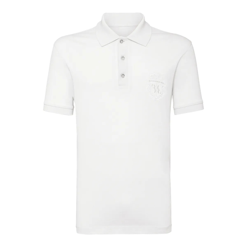 BILLIONAIRE Top Poloshirt Crest weiss