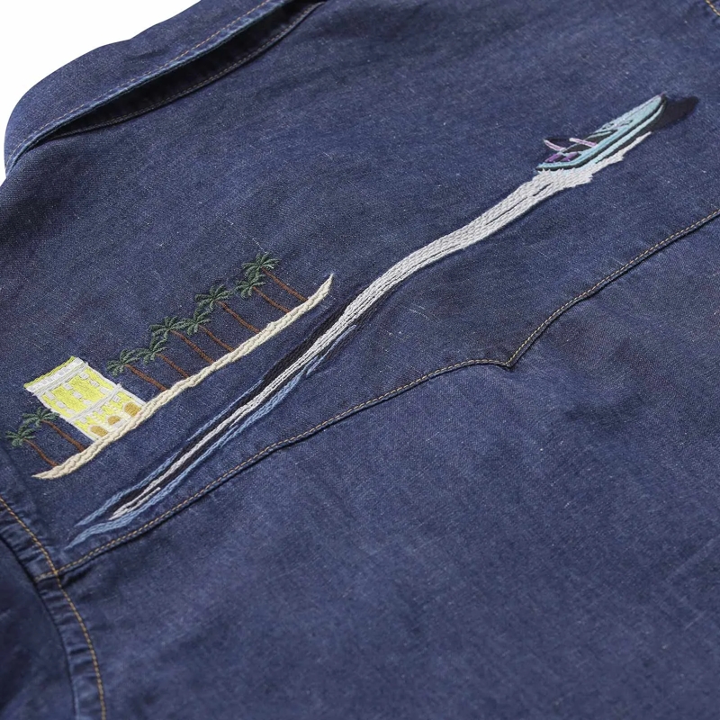 Jacob Cohen Hemd Hemd aus Denim Resort Collection blau(Image 4)