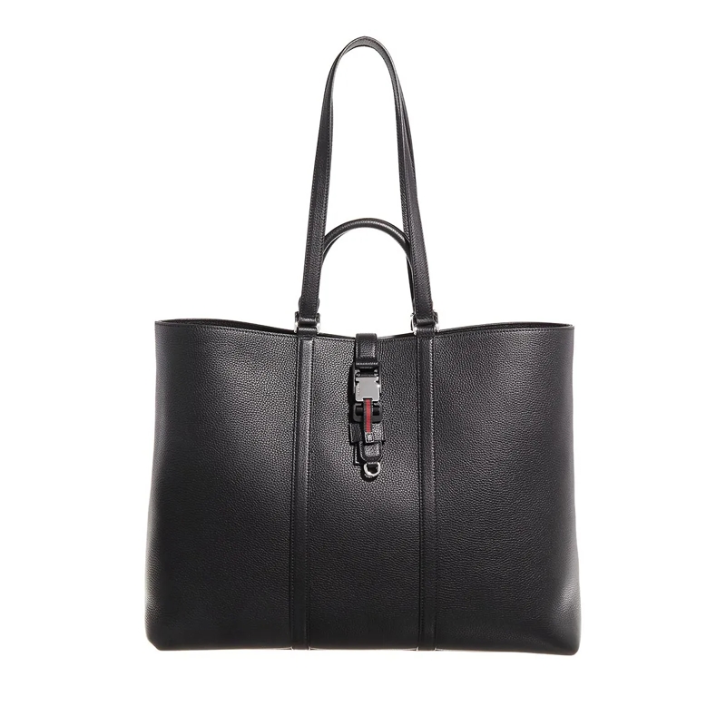 Gucci Tote Large Tote Bag With Web Black