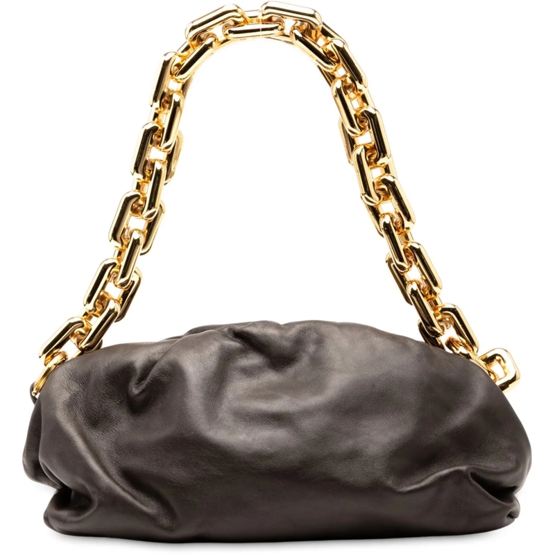 Bottega Veneta Sac à bandoulière Lambskin Chain Pouch braun