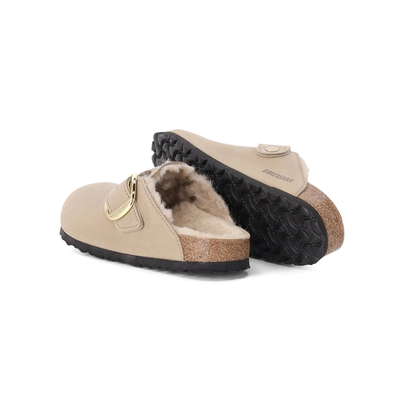 Birkenstock Chaussures à lacets Pantoletten Boston Big Buckle gefüttert beige(Image 3)