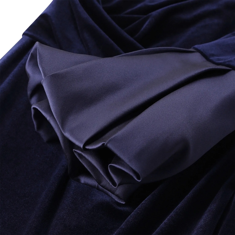 Talbot Runhof Maxikleid Abendkleid aus Samt blau(Image 4)