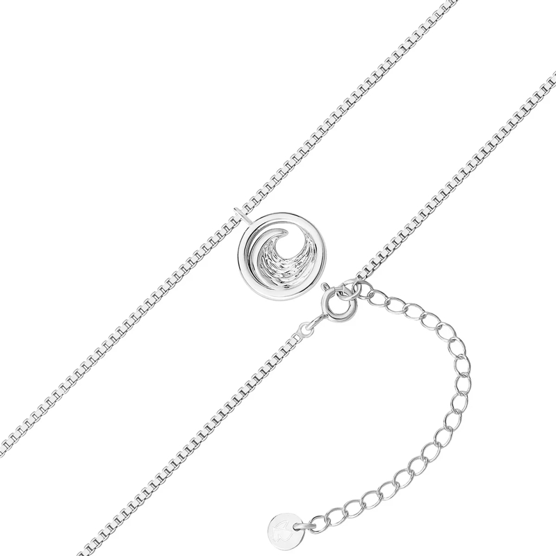 Glanzstücke München Mittellange Halskette Sterling Silber Halskette Welle silber(Image 3)