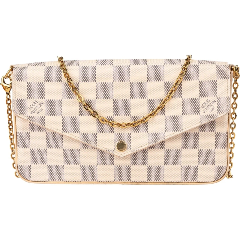 Louis Vuitton Tote Louis Vuitton Damier Azur Monogram Felicie Crossbo weiß