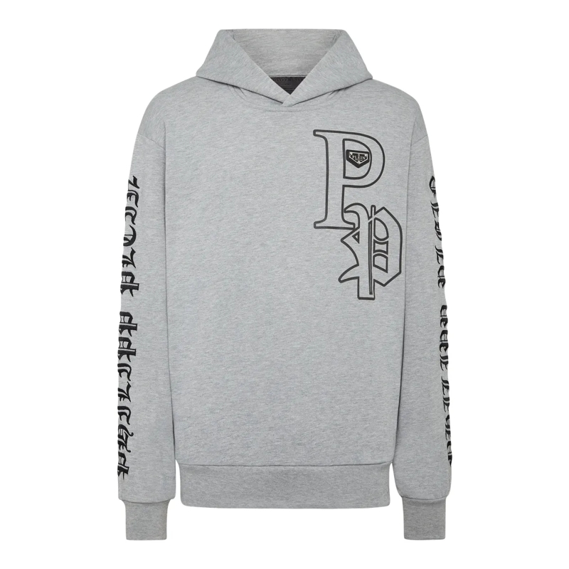 Philipp Plein Top Hoodie Gothic Plein grau