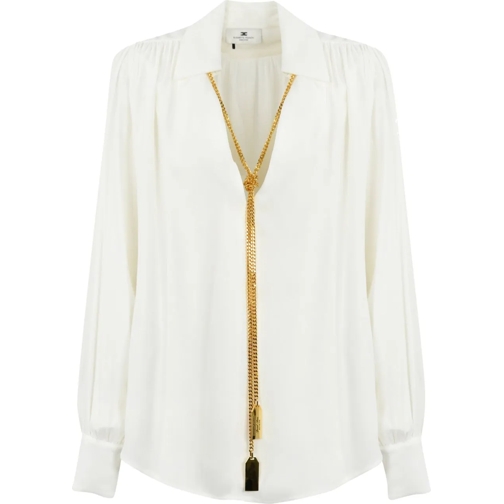 Elisabetta Franchi Blusen Shirts Ivory weiß