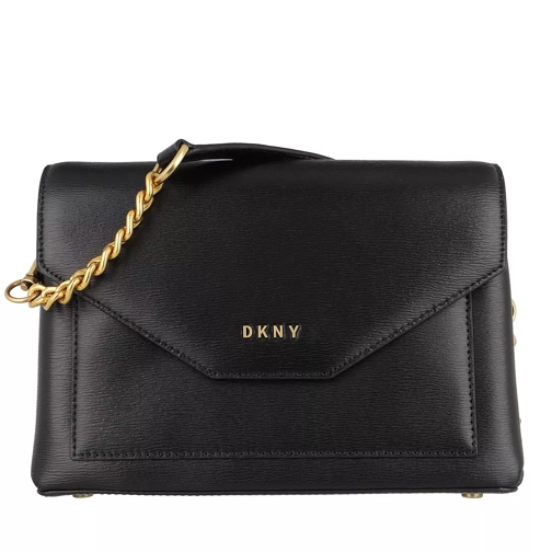 DKNY Alexa Flap Crossbody  Black/Gold Crossbody Bag