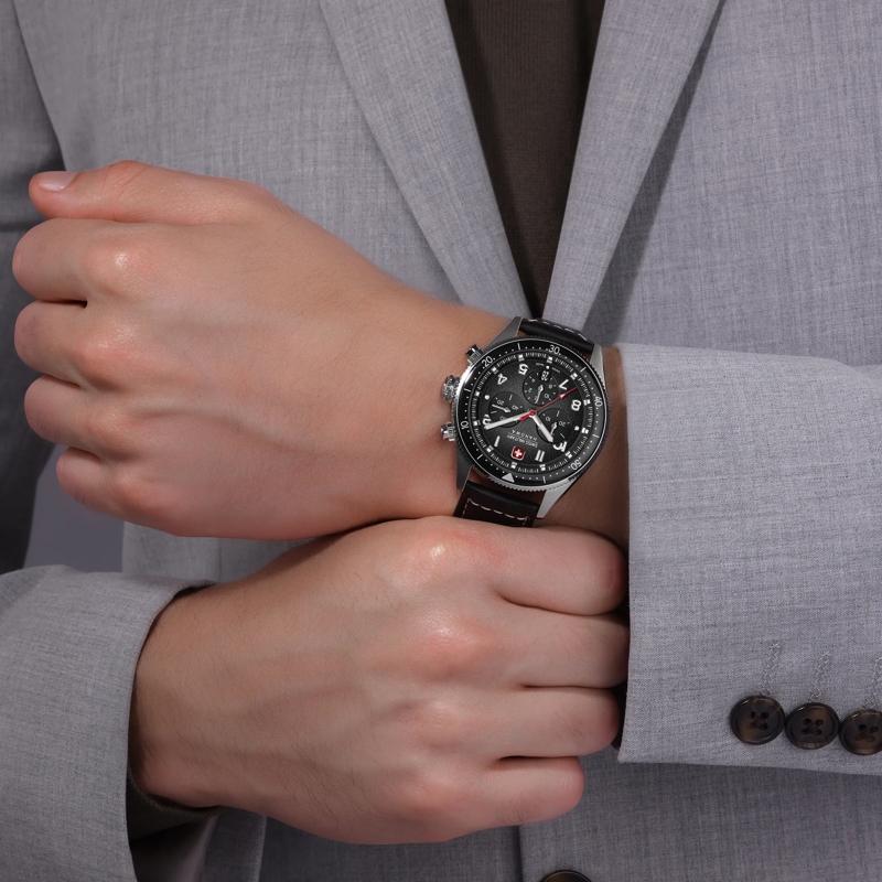 Swiss Military Hanowa Quarzuhr Quarzuhr Greyhound Chrono schwarz(Image 5)