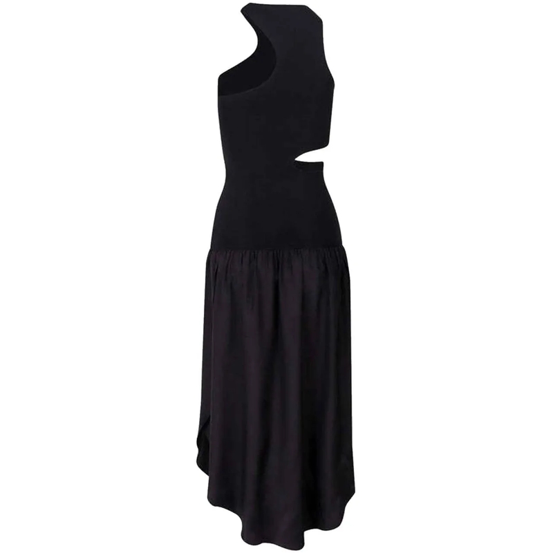 Stella McCartney  Stella Mccartney Silk Cut-Out Maxi Dress schwarz