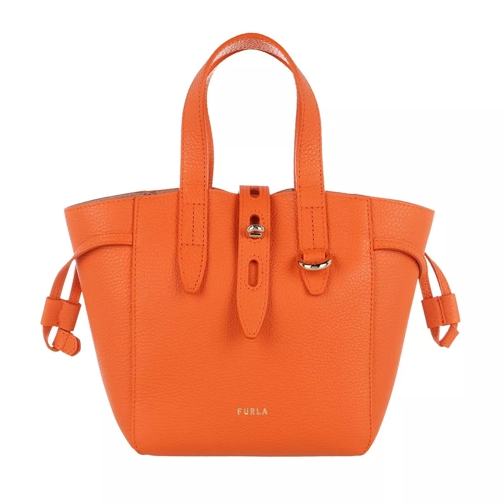 Furla Net Mini Tote Bag Orange Rymlig shoppingväska
