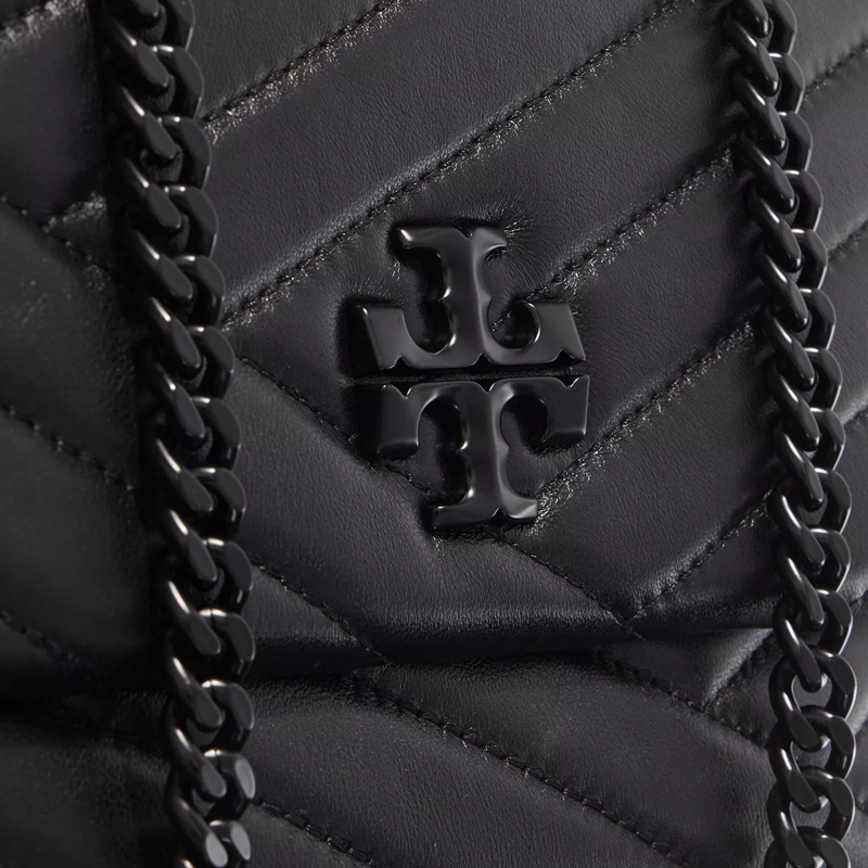Tory Burch Schultertasche Kira Chevron Powder Coated Small Convertible Shoul Black / Silver(Image 9)