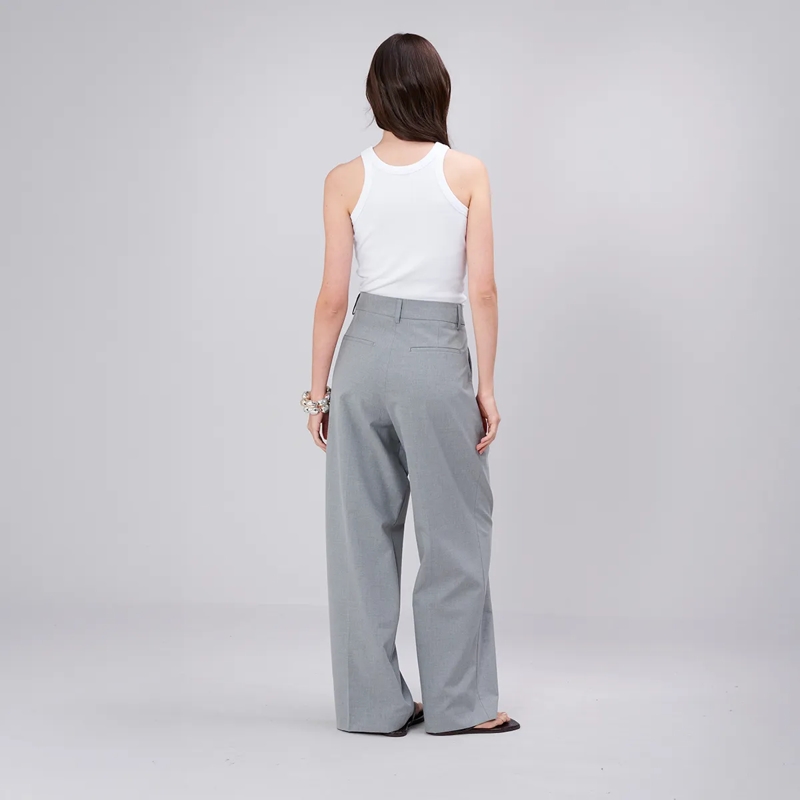 True Religion Hose - Gerades Bein- Buntfalte- Bügelfalte- Unifarbe grau(Image 4)