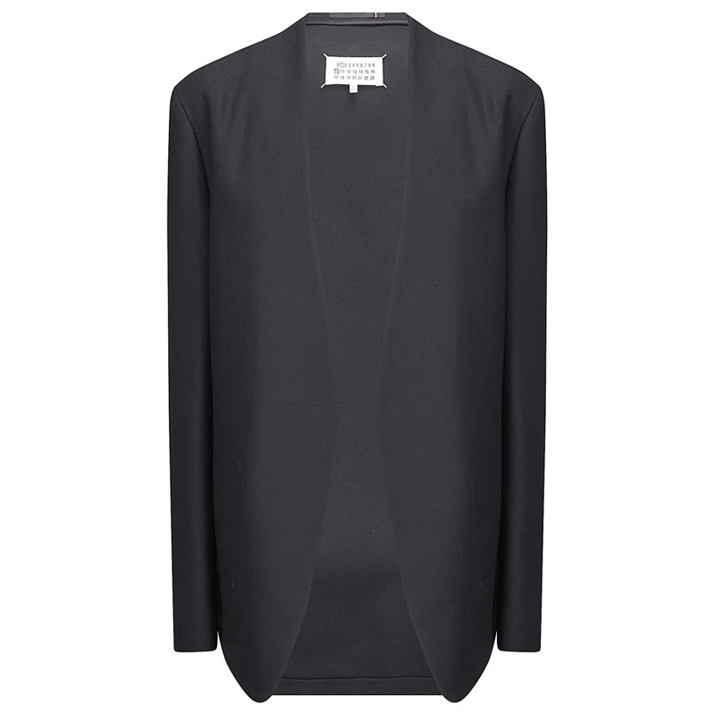 Maison Margiela Veste de transition Black Wool Jacket With Hidden Pockets Black