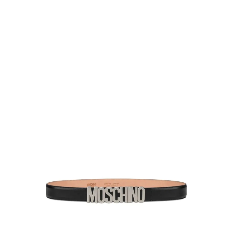 Moschino Gürtel Calf Leather Belt Grey