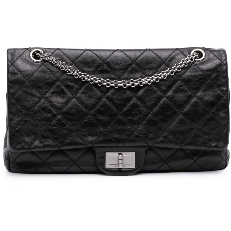 Chanel Sac à bandoulière Reissue 2.55 Aged Calfskin Double Flap 227 schwarz
