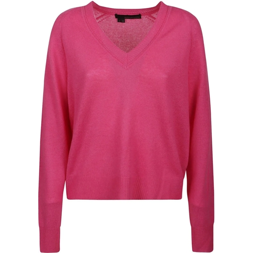 360 Cashmere Sweatshirts Zaya V-neck Sweater Pink & Purple rose