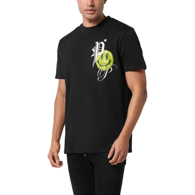 Philipp Plein T-Shirt T-Shirt Rundhalsausschnitt Ss Smile schwarz(Image 5)