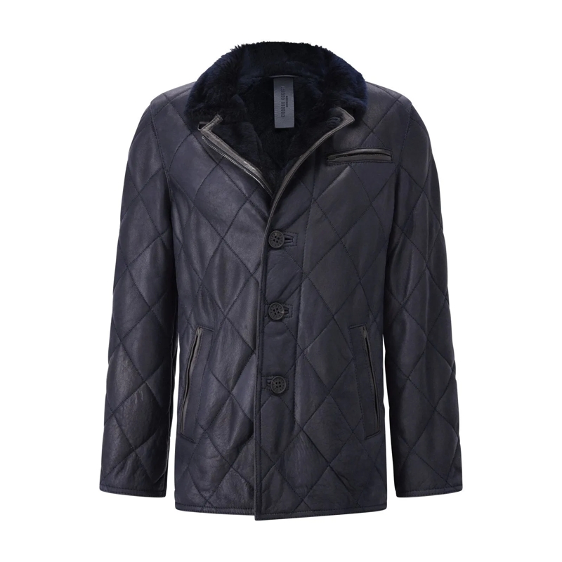 Werner Christ Übergangsjacke Lederjacke David Dunkelblau(Image 4)