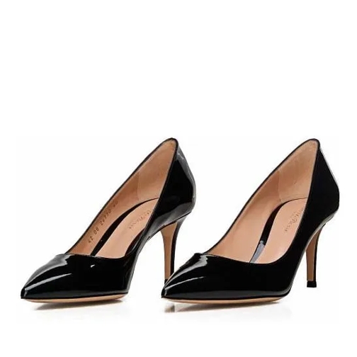 Gianvito Rossi 70mm Patent Leather Pump Black Pump