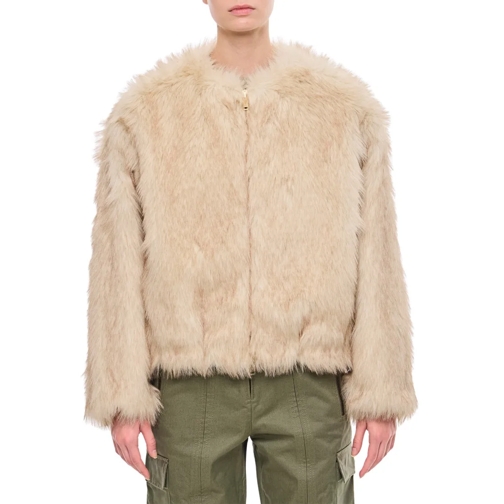 HALFBOY  Short Eco Fur Coat Neutrals