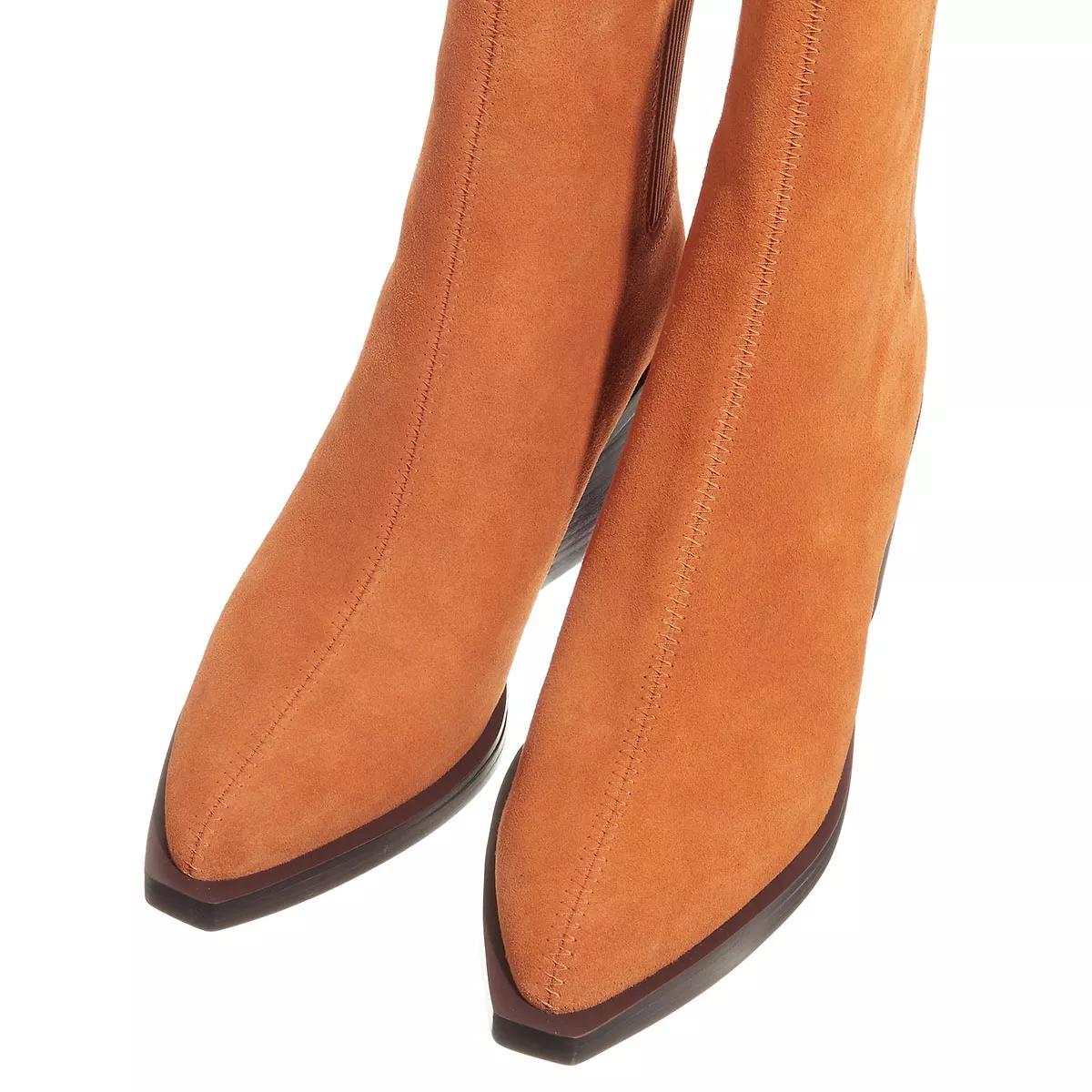 Orange 2025 suede boots