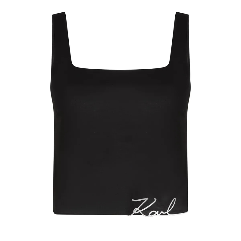 Karl Lagerfeld  K/SIGNATURE CROP-TOP FÜR DEN STRAND schwarz