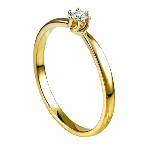 diamondline Ring 375 1 Diamond approx. 0,07 ct. H-si  Yellow Gold Bague diamant