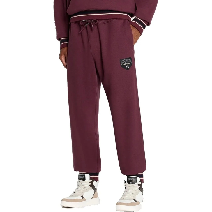 Armani Exchange Jump Sweats Maroon schwarz Trainingshosen