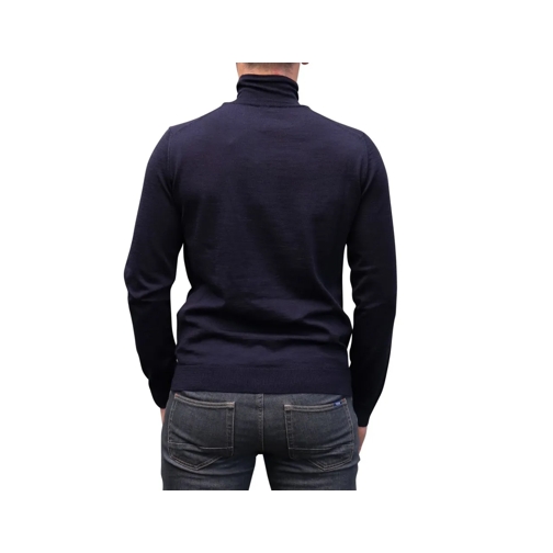 Woolrich  Merinos Logo Turtleneck Dark Blue blau (Image 2)