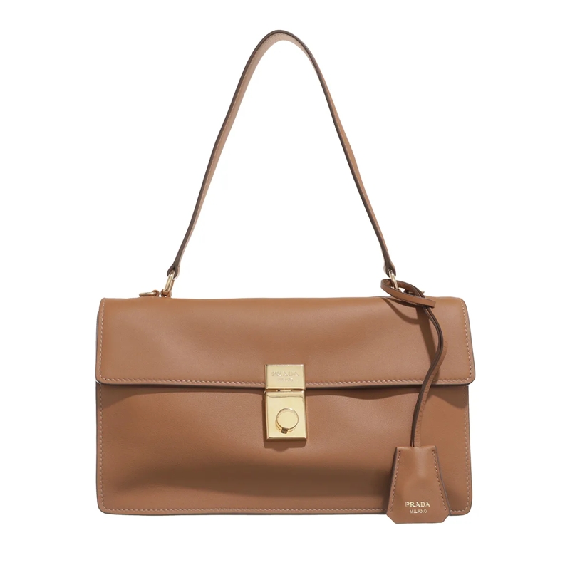 Prada Schultertasche Cartella Caramel