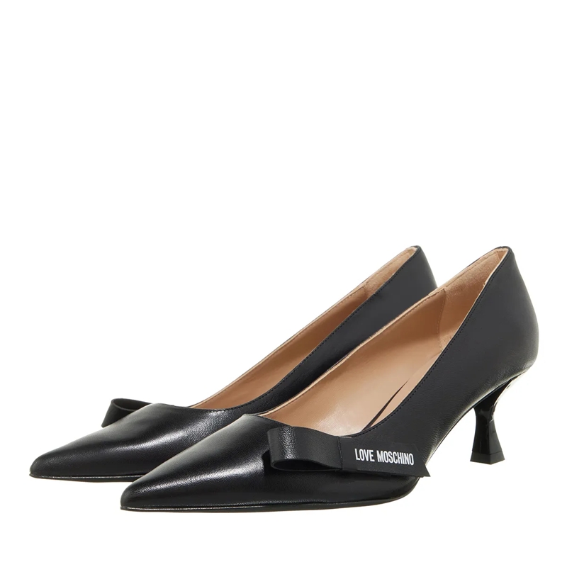 Love Moschino Pumps Flat Bow Scarpa Donna Nero