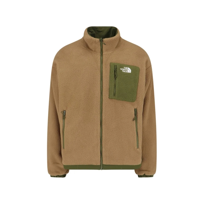 The North Face  "Yumiori Rev" Fleece Jacket, In Green Fabric Brown