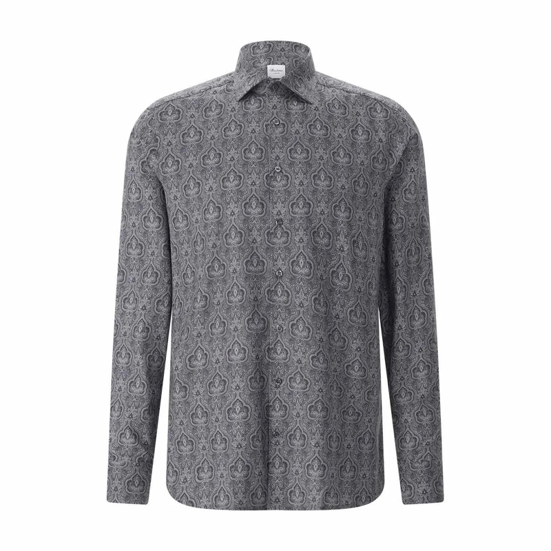 STENSTRÖMS Chemise Slim-Fit Hemd aus Baumwolle grau(Image 4)