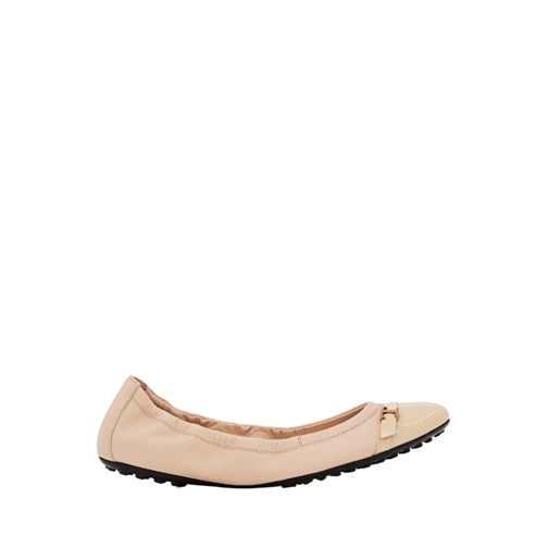 Tod's Ballerina Ballerina Leather Flat Neutrals