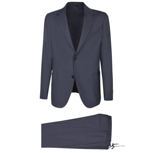 Lardini Two-Button Jacket And Slim-Fit Trousers Classic Su Grey 