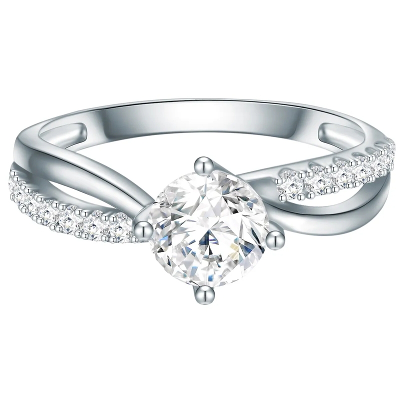 Trilani Ring Sterling Silber Ring Zirkonia silber