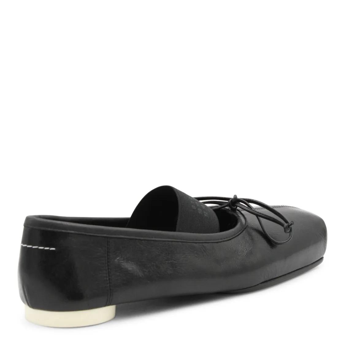 Thumbnail - Black Leather Flats - Gr. 37 (EU) - in Schwarz